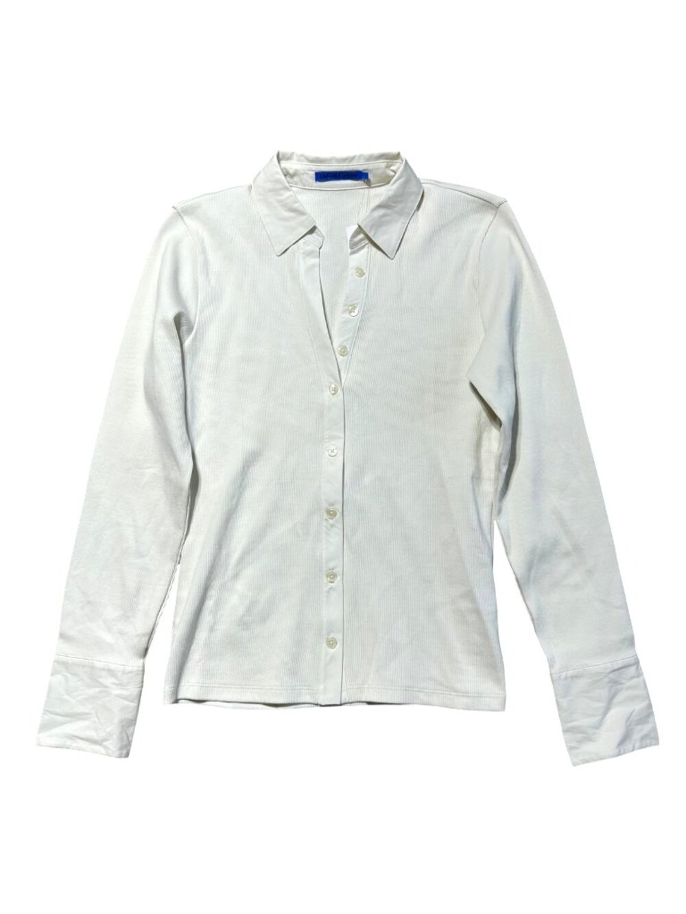 J.McLaughlin Women's Sz Small Theodora Ivory Knit Button-Up Shirt Long Sleeve